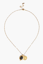 Hypersthene & Gold Pendant Necklace