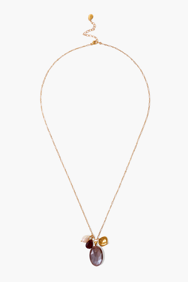 Garnet Mix Pendant Necklace
