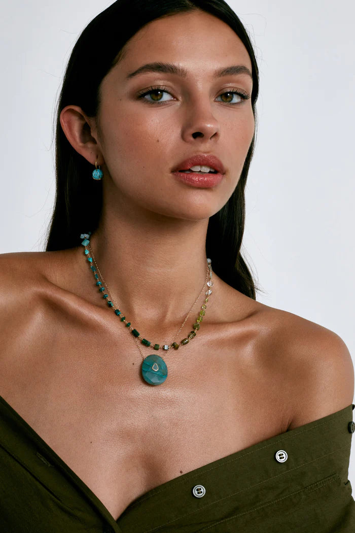 Daphne Beaded Necklace ~ Turquoise Mix