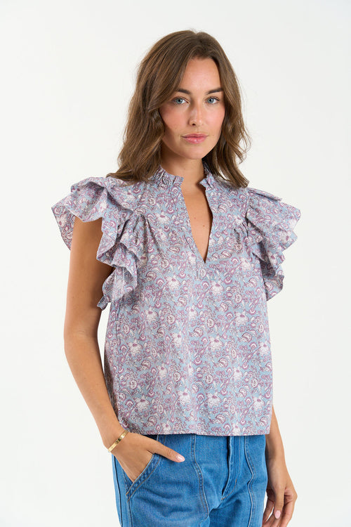 Opal Shirt ~ Indigo Rose