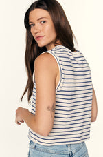 Sleeveless Babe Tee ~ Sloppy Stripe