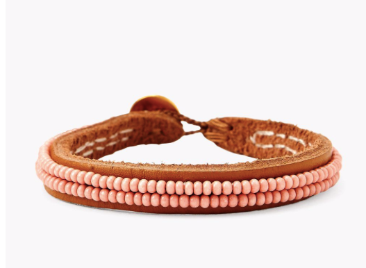Chan Luu multi stone wrap bracelet - light tan | Garmentory