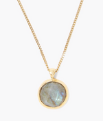 Labradorite Pendant Gold Necklace