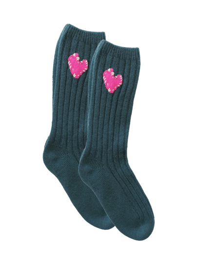Imperfect Heart Patch Good Morning Cashmere Socks