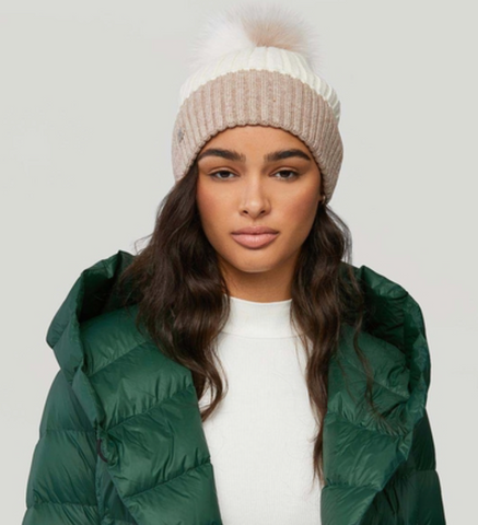 Ciel Rib Knit Hat w/ Removable Feather Pom Pom – Chic Streets