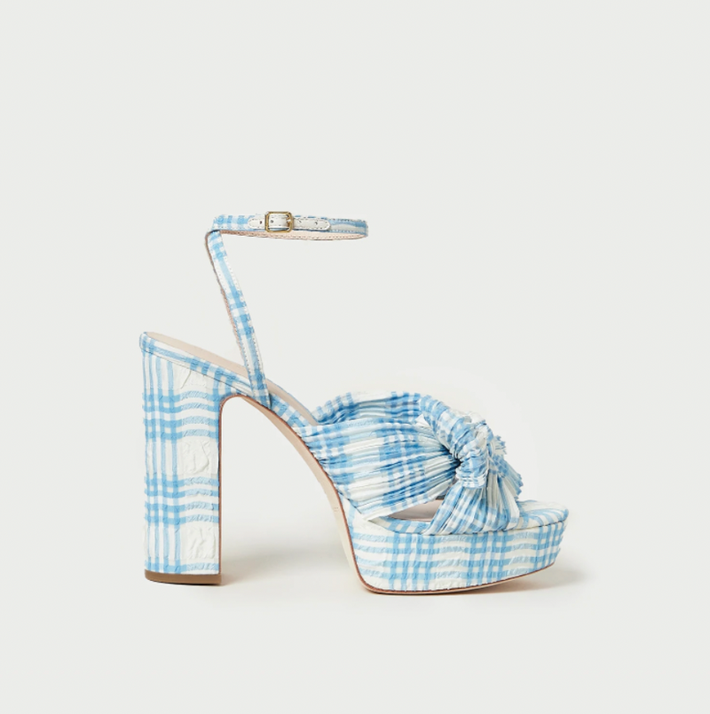 Blue sales plaid heels