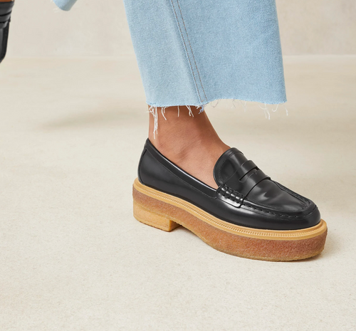 Rikki Black Platform Loafer