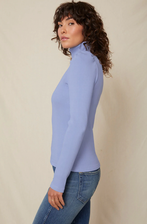 Puff Sleeve Turtleneck ~ Iris