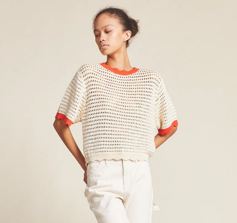 Jules Sweater T-Shirt ~ w/Red
