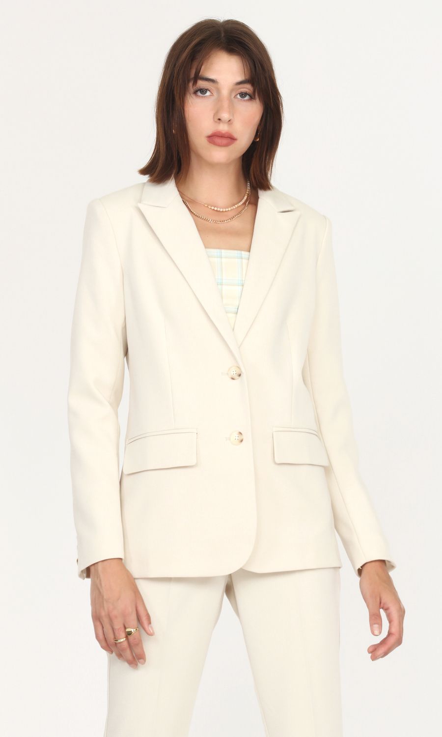 Stella Tailored Blazer ~ Bone – Chic Streets