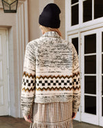 Geo Check Lodge Cardigan