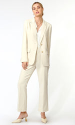 Stella High Waist Trouser ~ Bone