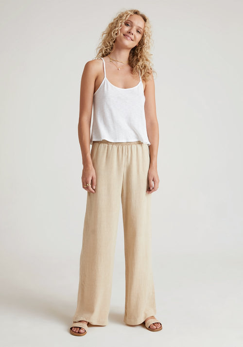 Smocked Waist Wide Leg Pant