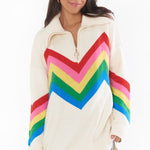 Weston Half Zip Pullover ~ Rainbow Knit