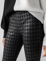 Runway Legging Coated Plaid