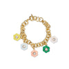 Daphne Crystal Charm Bracelet ~ Vintage Rainbow