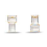 Crystal Alternating Crystal Stud Earrings