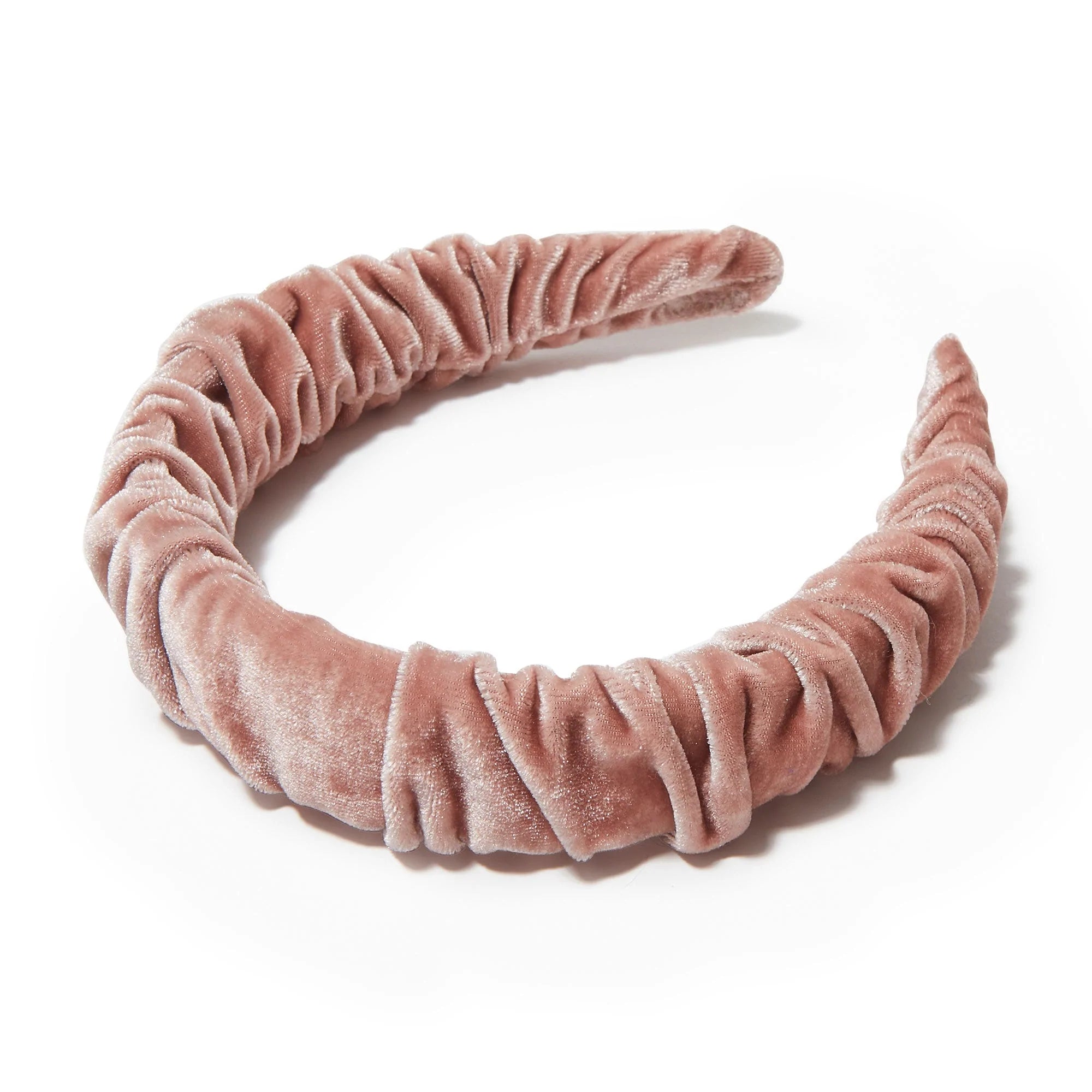 Lele Sadoughi Dusty Rose Velvet Kelly Headband LELE SADOUGHI MIXED CRYSTAL DUSTY PINK VELVET KNOT HEADBAND  main image 3