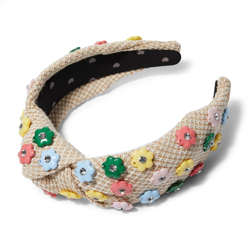 Daphne Floral Charm Knotted Headband ~ Vintage Rainbow