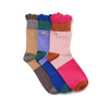 Lele Sadoughi Electric Rainbow Set of 3 Ruffle Socks