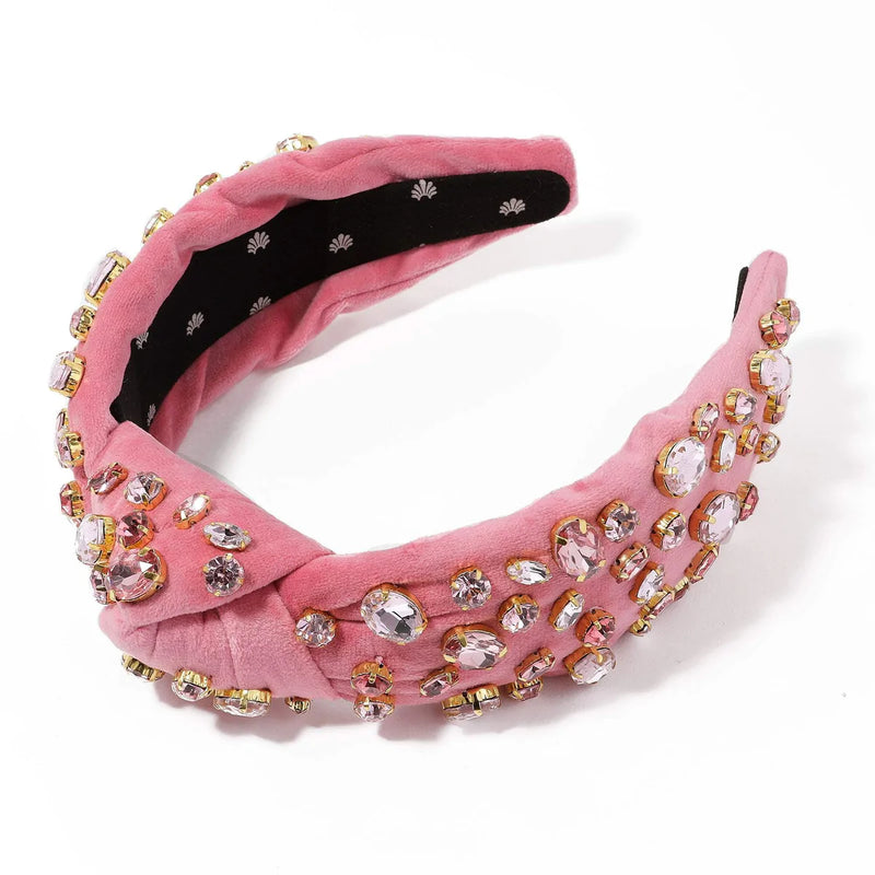 Breast Cancer Awareness Crystal Knotted Headband
