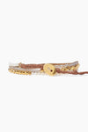 Labradorite Gold Wave Naked Wrap Bracelet