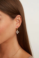 Clover Drop Earrings ~ Moonstone
